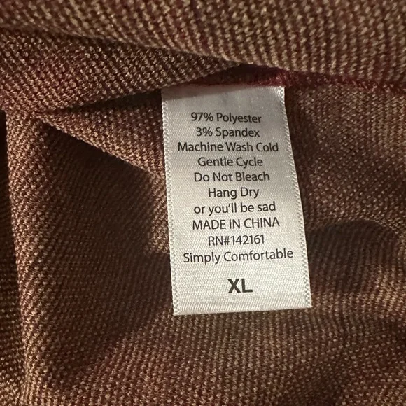 LuLaRoe Cassie Maroon and Gold Pencil Skirt, Size: XL - Picture 6 of 6